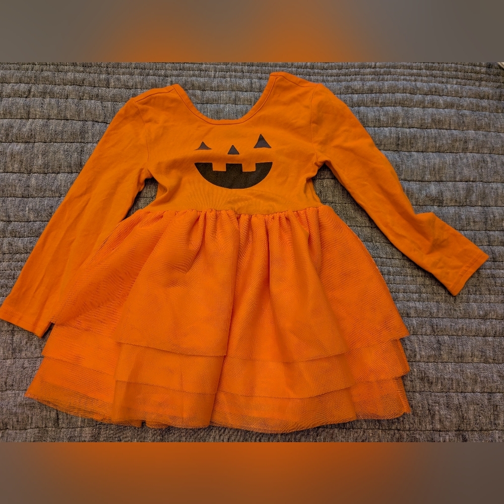 Kids Pumpkin Costume Dress - Orange